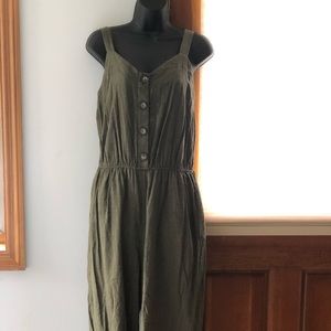 A beautiful army green jumpsuit!